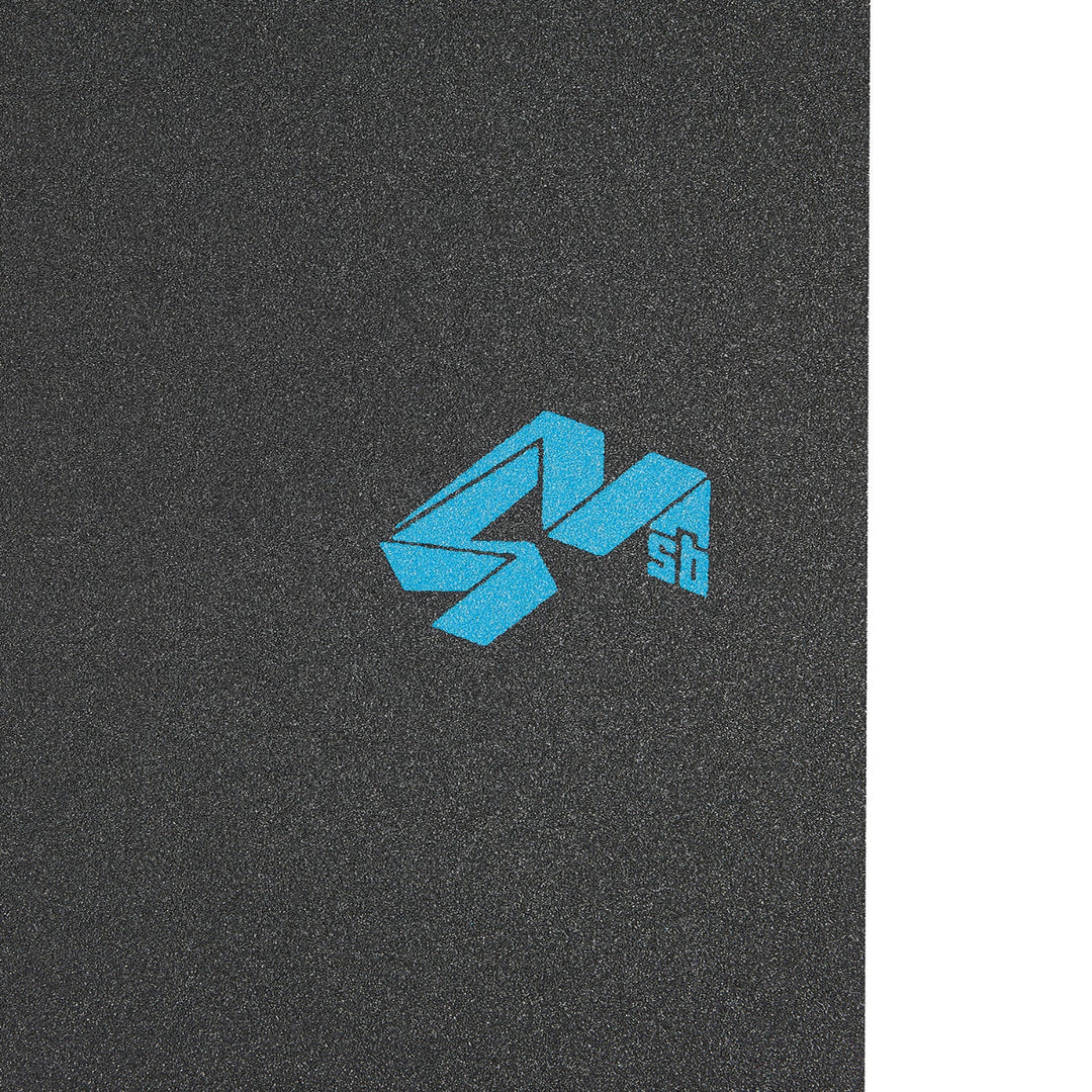 4Msb skateboard black griptape with blue Quatro logo
