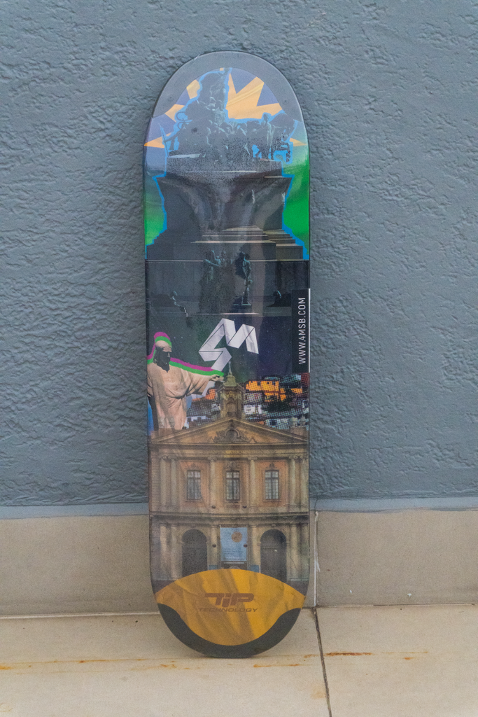 4Msb Skateboard Deck Collage Cristo Redentor with TIPtech for for longer durability and better pop.