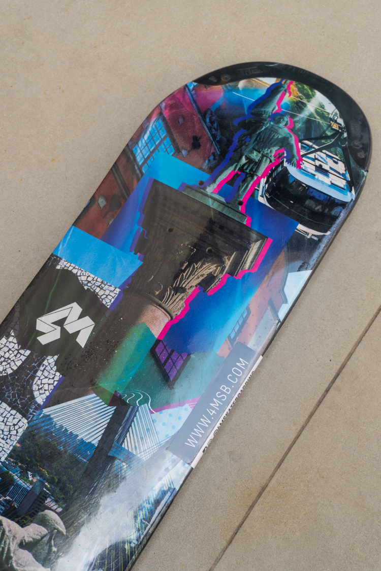 4Msb Skateboard Deck "Collage Englebrekt" with TIPtech for longer durability and better pop.