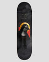 4Msb skateboard deck with artistic design of a saint with yellow halo on a gray background. Pro skater Bruno Vinicius name and TIPtech logo.