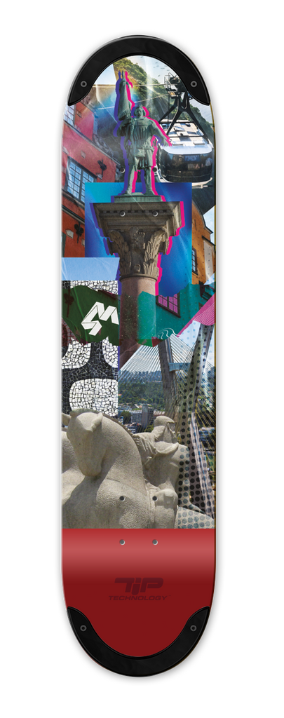 4Msb Skateboard Deck "Collage Englebrekt" with TIPtech for longer durability and better pop.