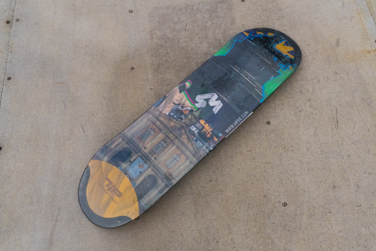 4Msb Skateboard Deck Collage Cristo Redentor with TIPtech for longer durability and better pop.