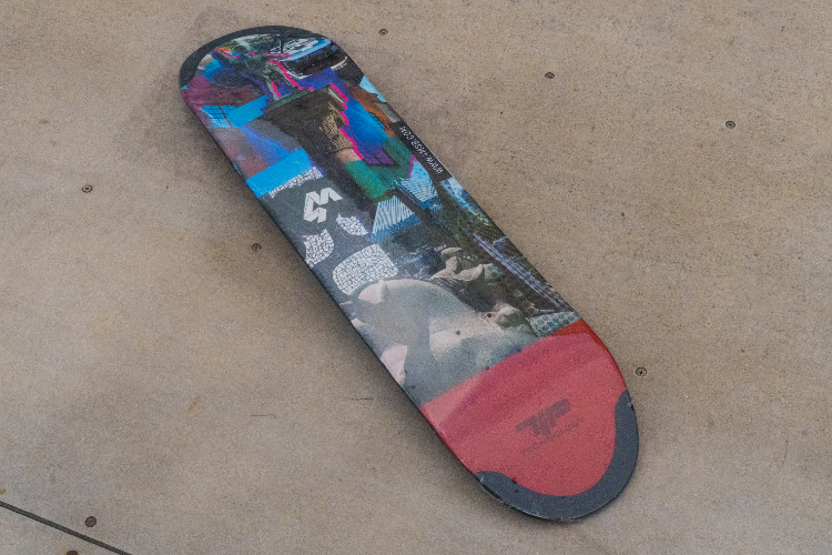 4Msb Skateboard Deck "Collage Englebrekt" with TIPtech for longer durability and better pop.