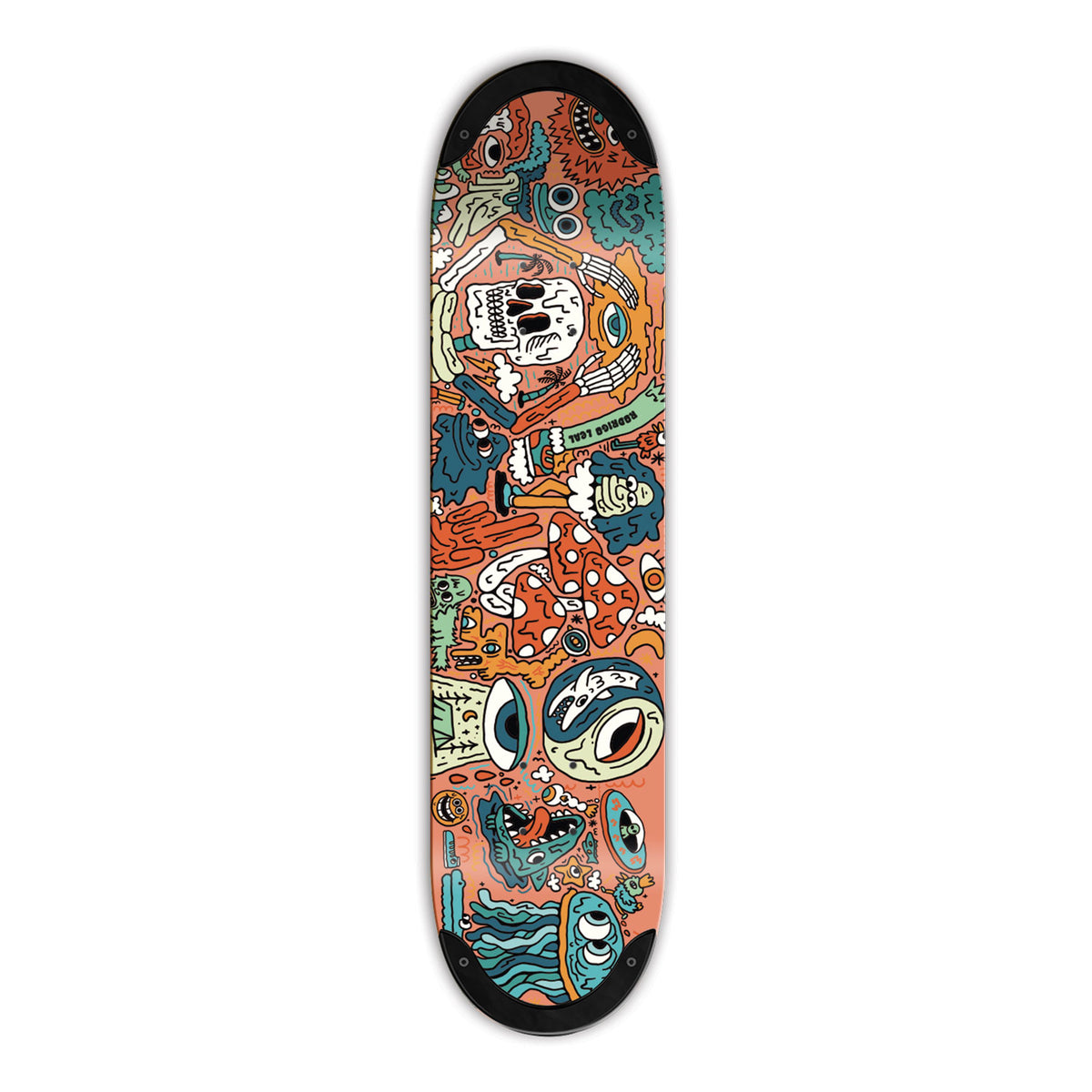 4msb Skateboard TIPtech deck with colorful abstract design 