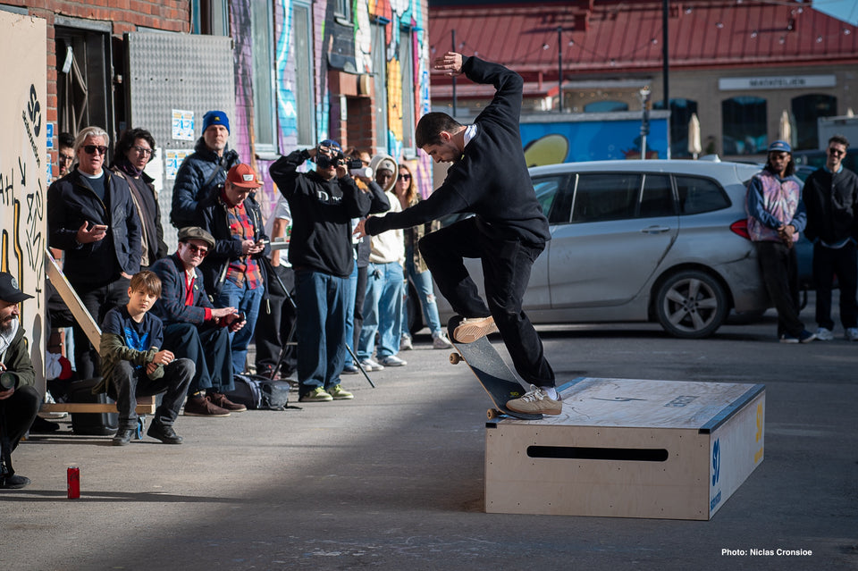 4Msb team rider Bruno Senra at skateovation Stockholm ledge jam 21 march 2026. skateboarding. photo: niclas cronsioe