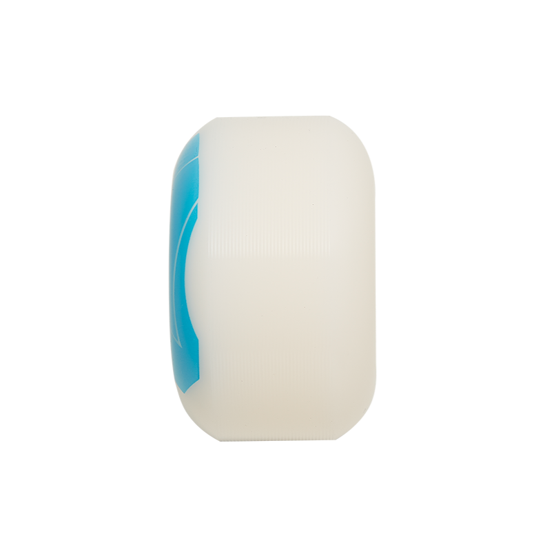 4Msb Skateboard wheels Quatro 55m, 100A  in blue and white. Comes in 4 pack.