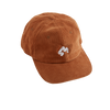 4Msb corduroy cap Quatro in the color camel with the 4Msb logo Quatro embroidered in white at the front.