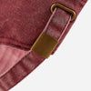 4Msb dad cap dala horse vintage red, close-up on strap and brass buckle back.