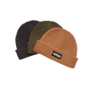 4Msb fisherman beanies Edge in three colors: graphite grey (back), olive and biscuit (front)