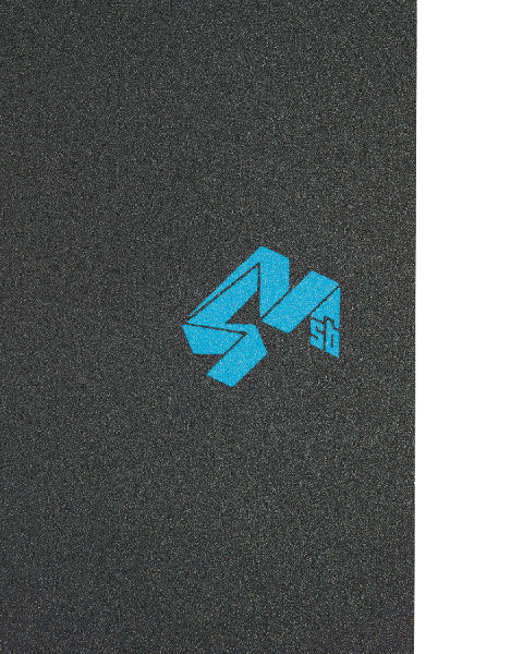 4Msb griptape black, close-up of the logo Quatro in blue
