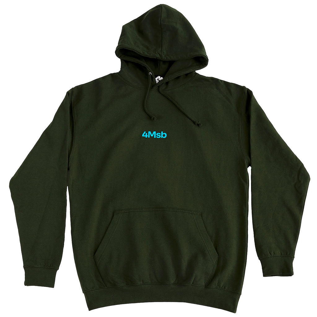 4Msb hoodie in the color forest green.