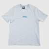 Light blue t-shirt with 4Msb logo on the front (dala horse on the back).