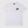 4Msb T-shirt Quatro in white with the quatro logo in black on the left side of the chest.