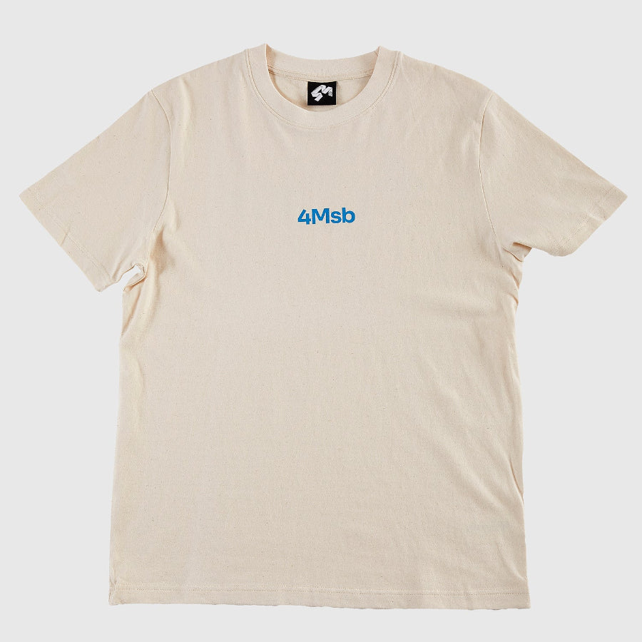 4Msb T-shirt with 4Msb logo on the front and dala horse (on the back) in the colour natural raw. 