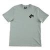 Light green 4Msb t-shirt with a black small Quatro logo on the chest.