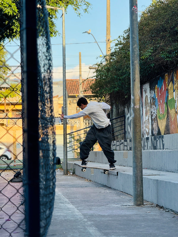 4Msb team rider Anderson Alvare skateboard trick backside tailslide.
