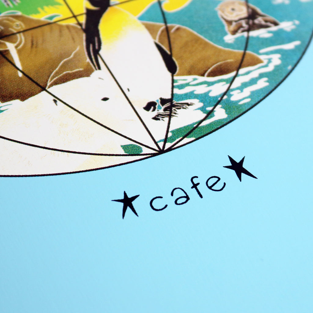 Cafe Skateboard Deck Great Place - Baby Blue 8.125"