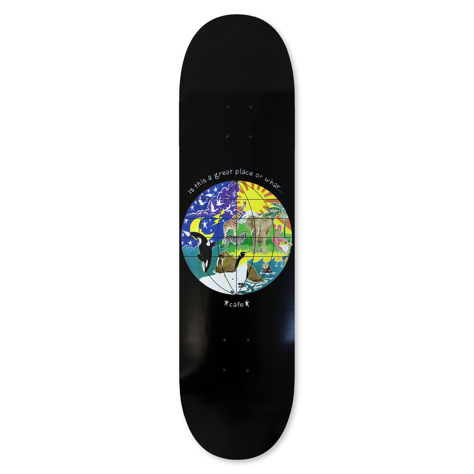 Cafe Skateboard Deck Great Place - Black 8.25"