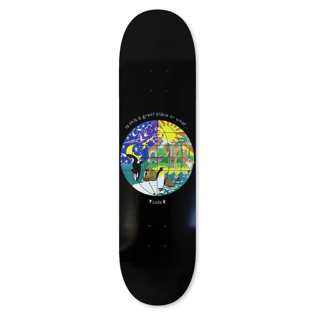 Cafe Skateboard Deck Great Place - Black 8.25"