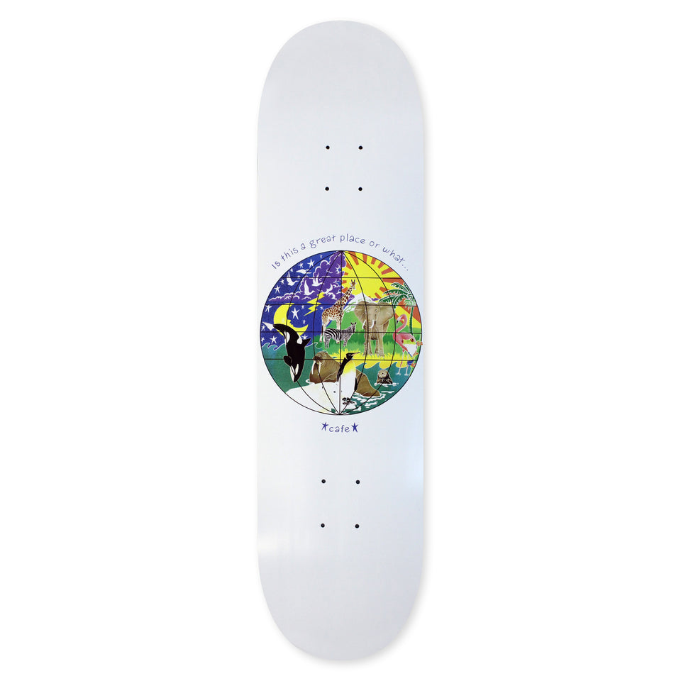 Cafe Skateboard Deck Great Place - White 8.0"