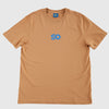 Skateovation t-shirt SO Honeycomb in colour latte (light brown, bronze) with the SO logo in blue on the chest. 