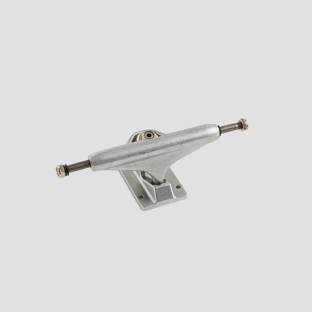 Unbranded skateboard truck silver.