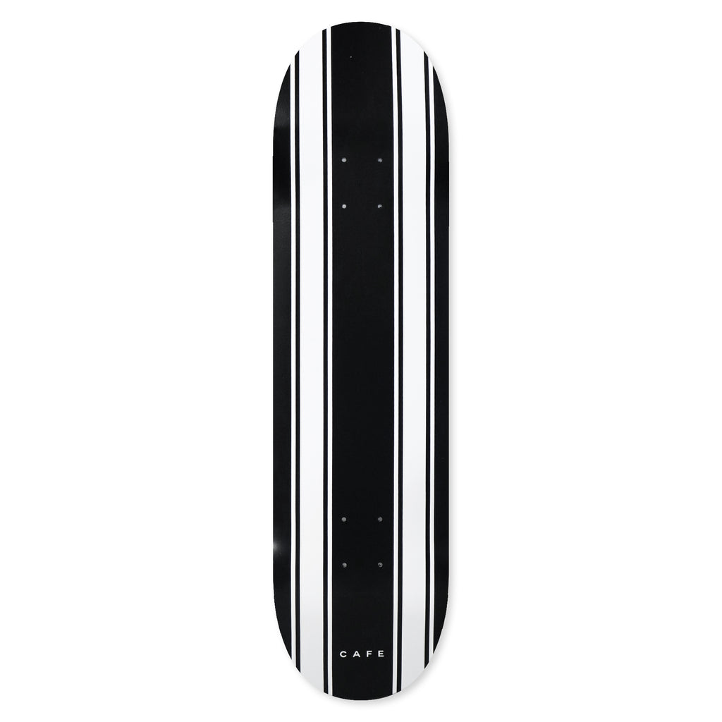 Cafe Skateboard Deck Stripe - Black/White 8.125"