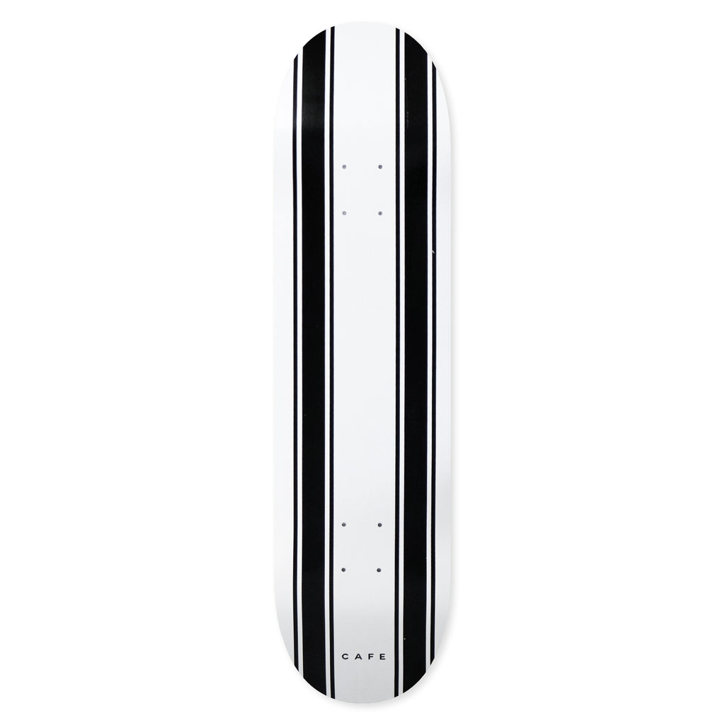 Cafe Skateboard Deck Stripe - White/Black 8.25"