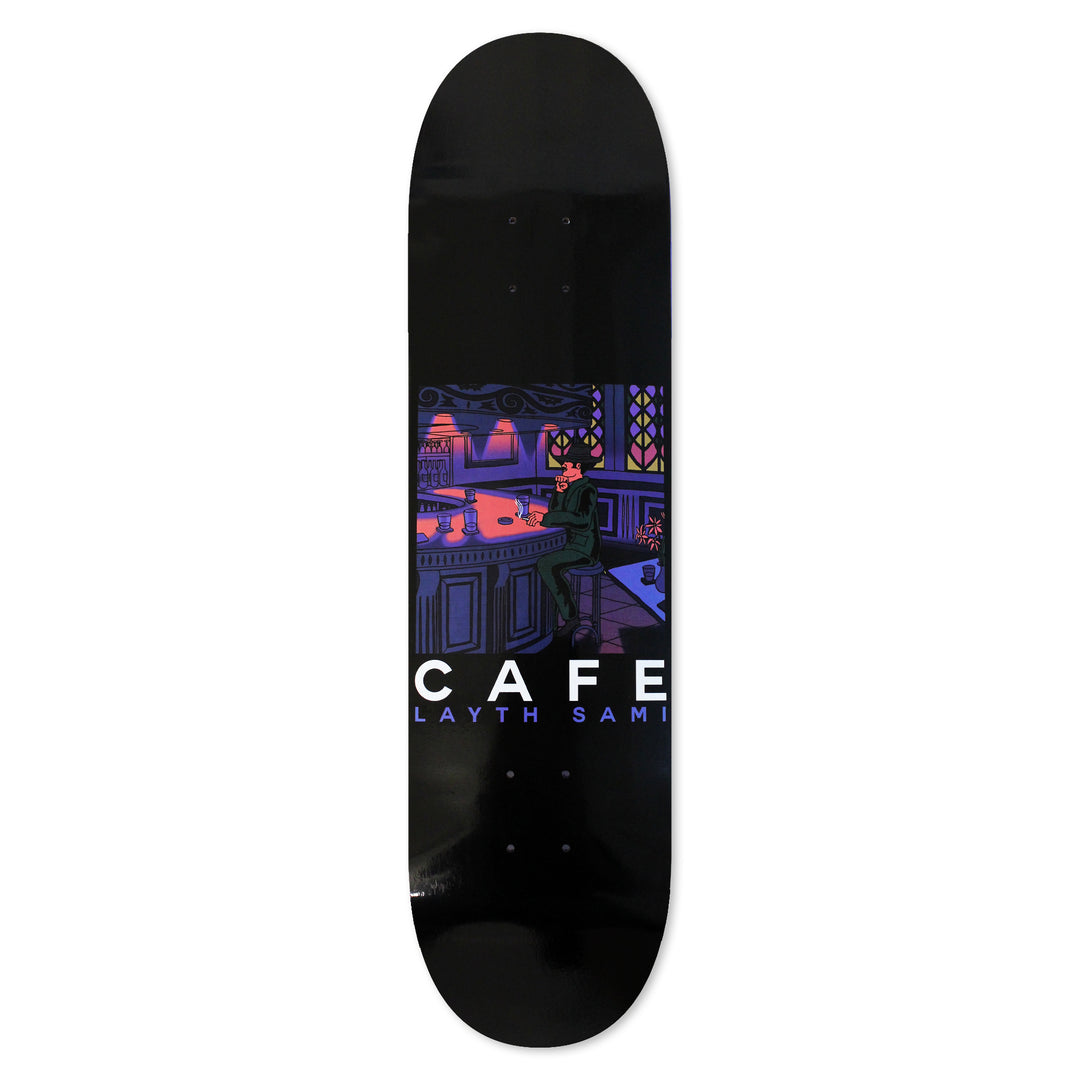 Skateboard Café Layth Sami Barfly debut pro deck – 8.25" Gaurab Thakali graphic