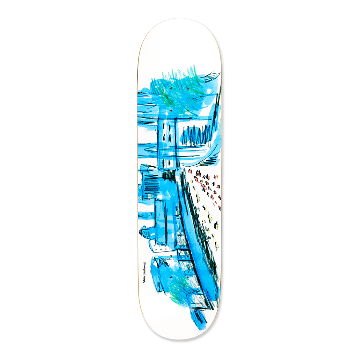 Polar Skate Co Shin Sanbongi Shin City 8.25 inch skateboard deck bottom view