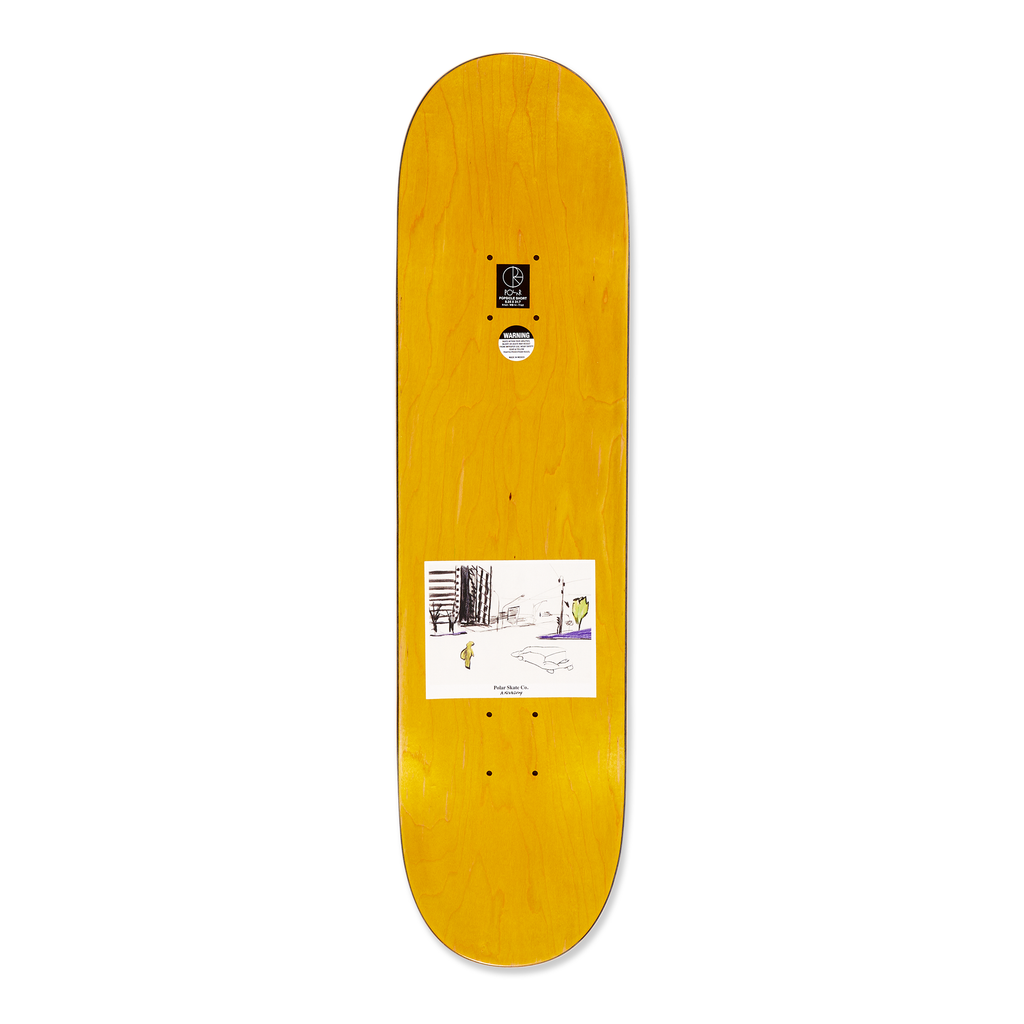 Polar Skate Co Shin Sanbongi Shin City 8.25 inch skateboard deck topview