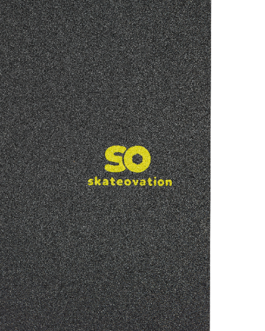 skateovation griptape SO black, yellow text