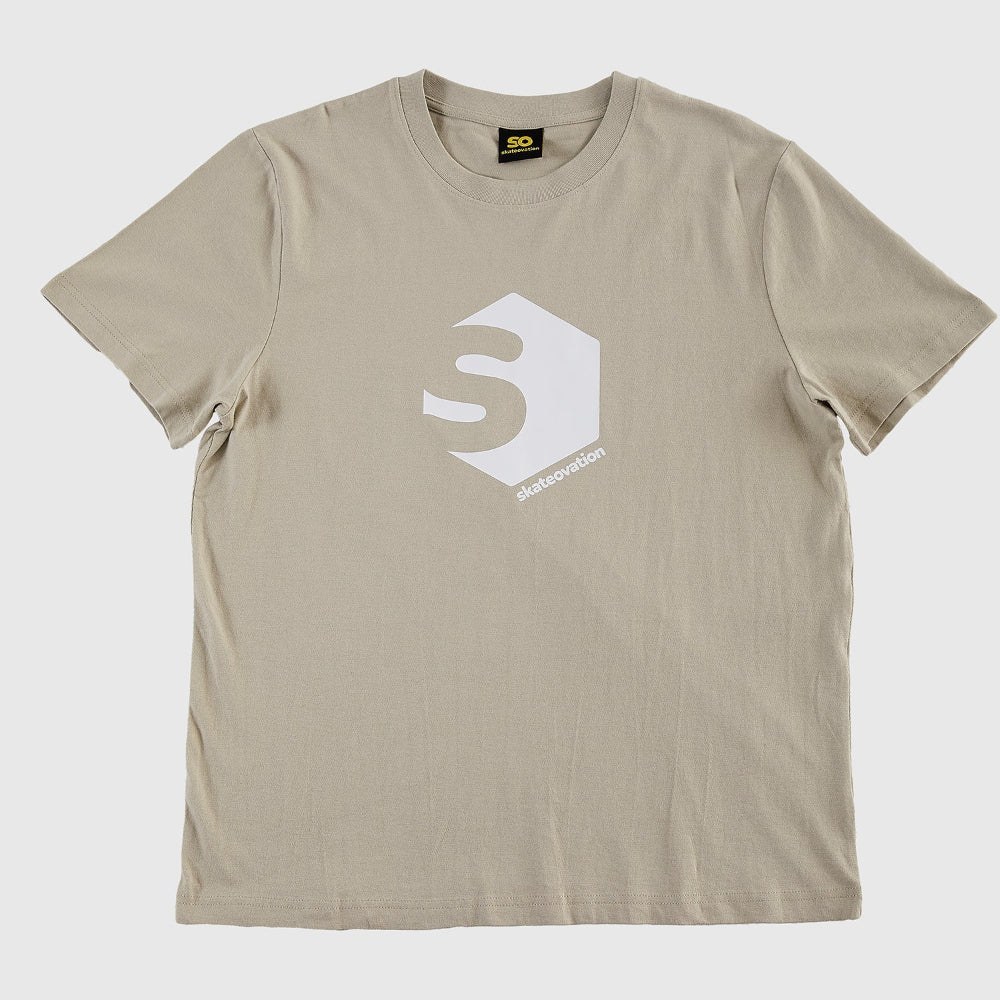 Beige t-shirt skateovation SO720 stone.